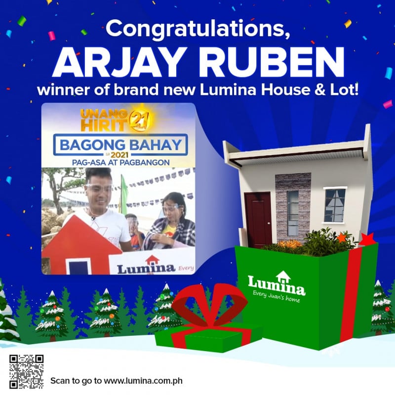 lumina-unang-hirit-bagong-bahay-sa-2021-winner-Arjay-Ruben-near-affordable-house-and-lot-for-sale-philippines-lumina-homes